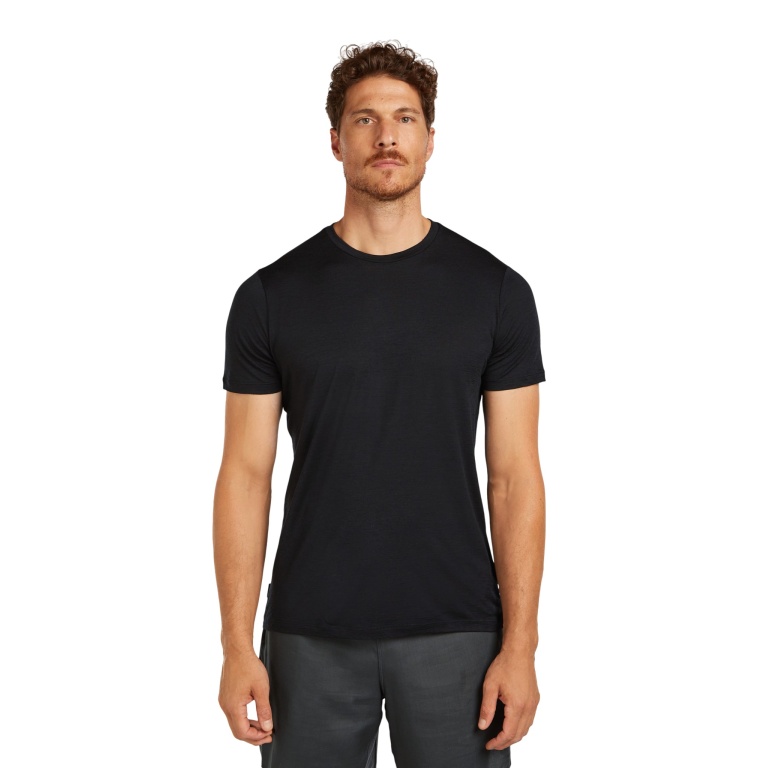 Icebreaker Wander-/Freizeit Tshirt Merino 150 Tech Lite III (100% Merinowolle) schwarz Herren